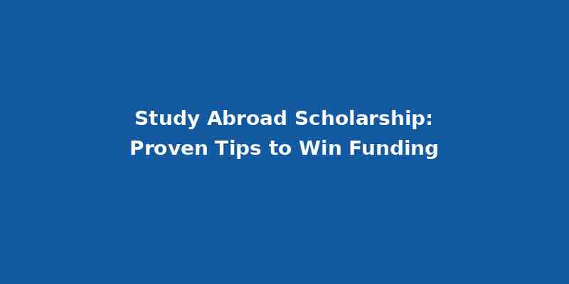 Study Abroad scholarship